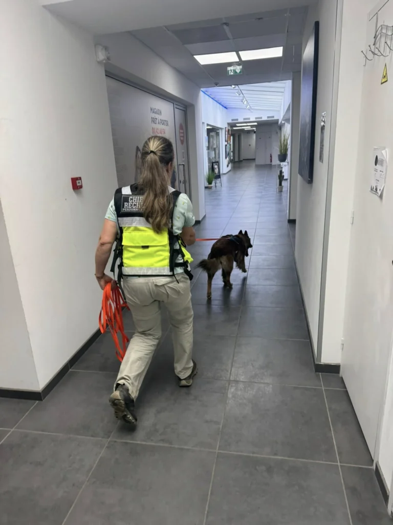 chien de recherche de personnes disparues IDF famille